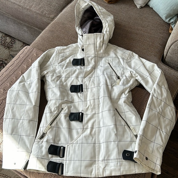 Women’s small, white snow/boarding/everyday warm jacket - Picture 1 of 4